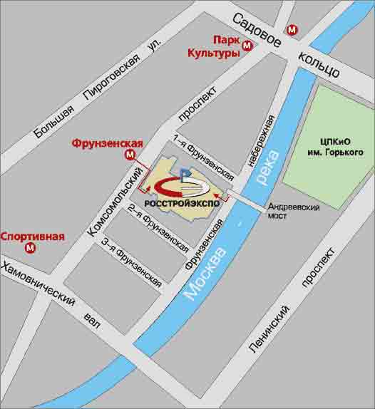 Квартира на сутки Москва, метро "Фрунзенская" план местности